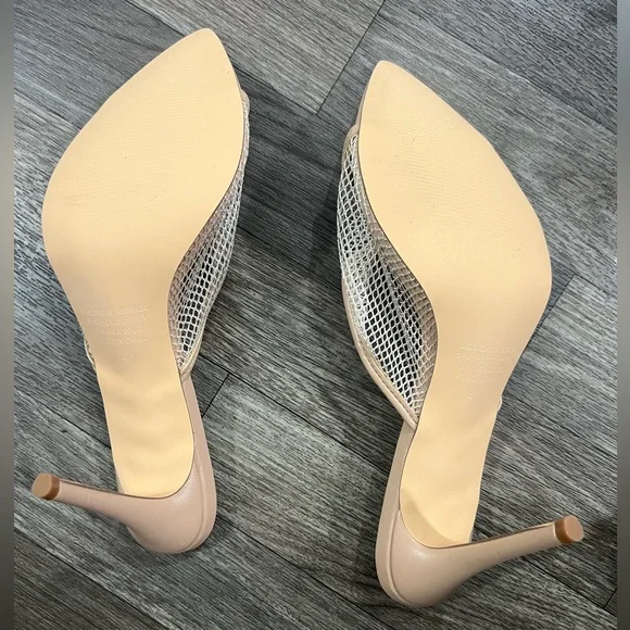 Covet Shoes Lila Nude Mesh Heels/ Chic Mesh Stiletto Heels in Tan size 41 Covet - Picture 6 of 14